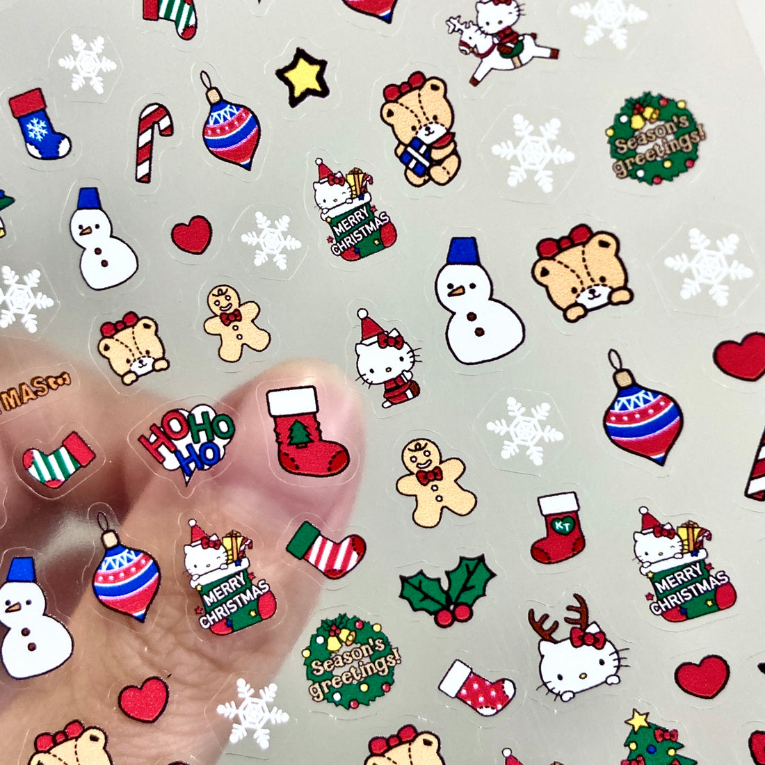 Ultra Thin Nail Sticker - Christmas Cute Cat KO798