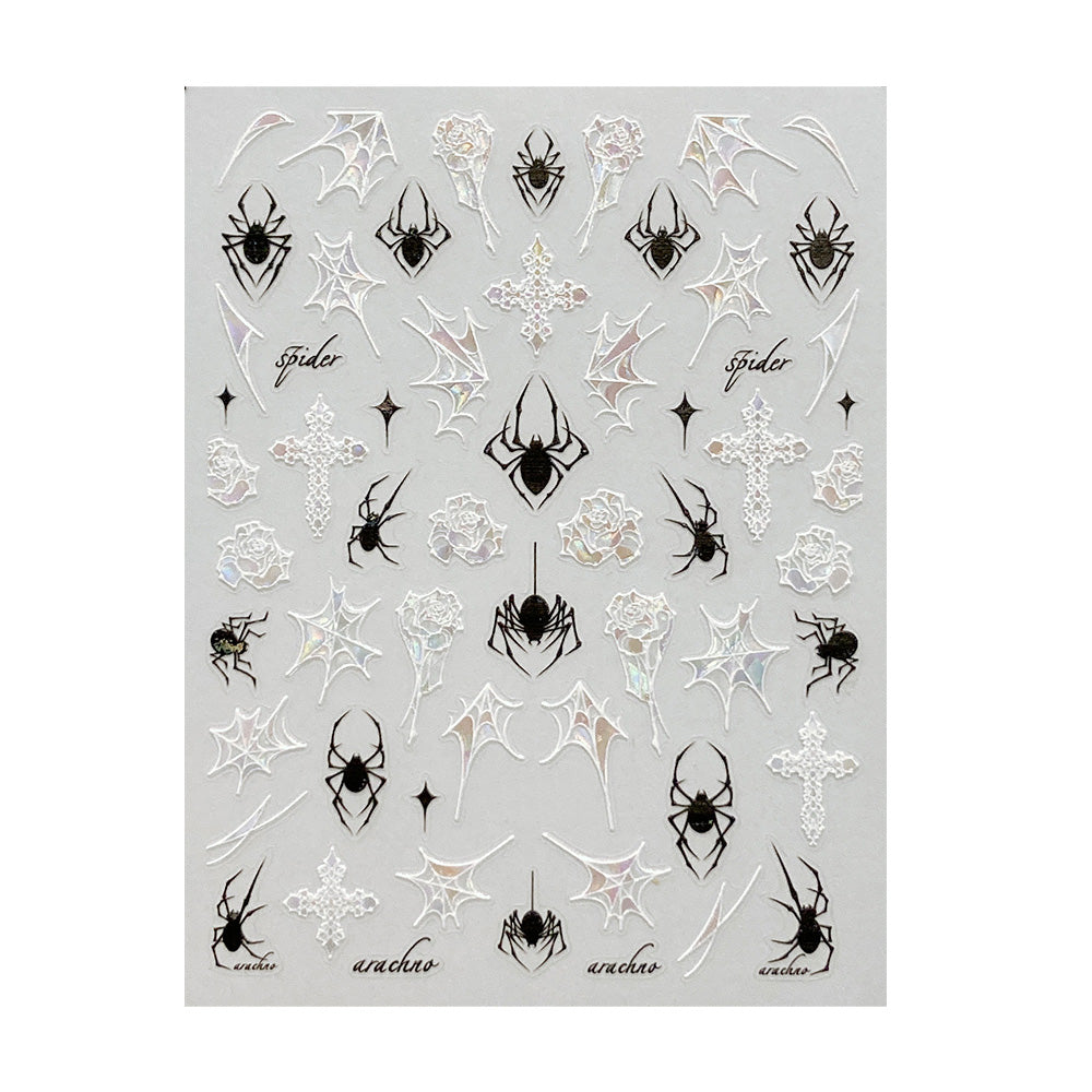 3D Nail Sticker - Embossed Seashell Spider I MS468