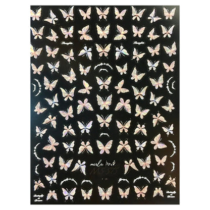 3D Nail Sticker - Embossed Sea Shell Butterfly Small MS575