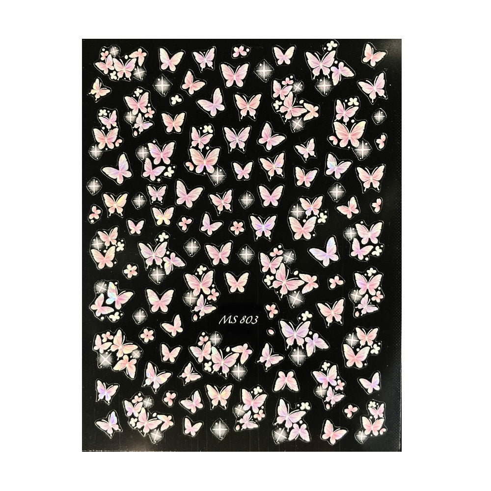3D Nail Sticker - Blinking Butterfly MS803