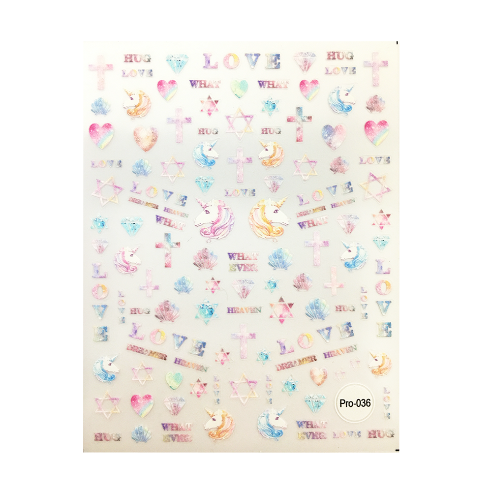 Ultra Thin Nail Sticker - Starlight Unicorn PRO036