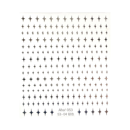 Ultra Thin Nail Sticker - Four Pointed Stars PRO153