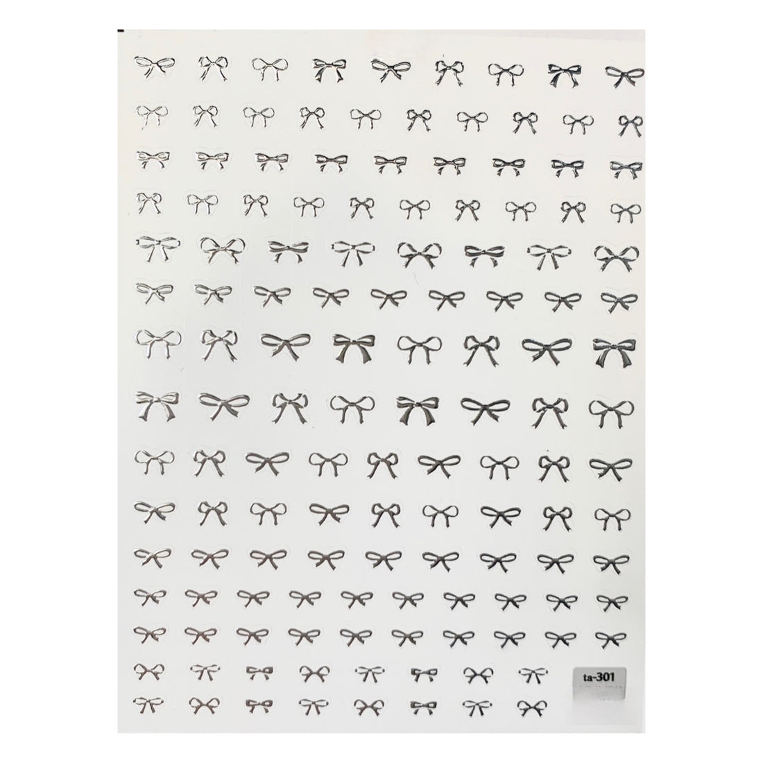 3D Nail Sticker- Coquette Knots TA301 Silver