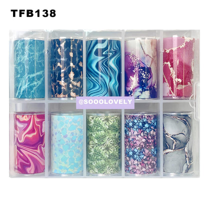 Nail Art Foil Box- TFB138 Marbling