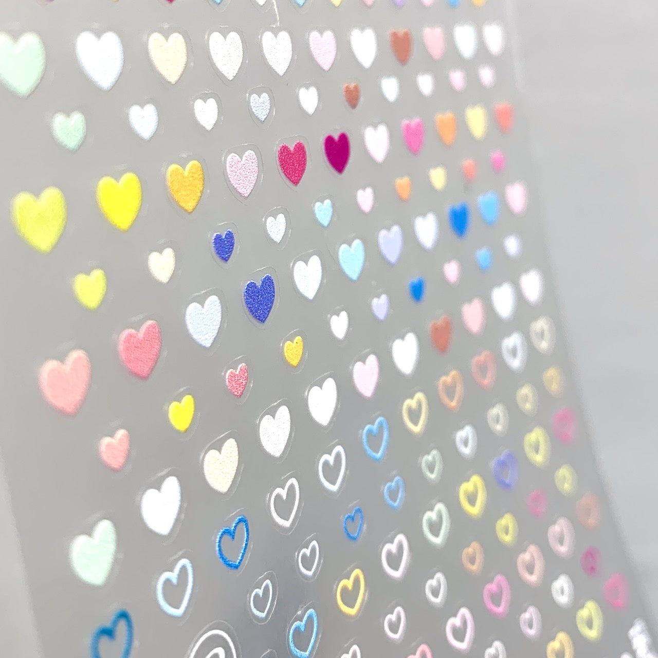 Ultra Thin Nail Stickers- Macaroon Hearts TO2351