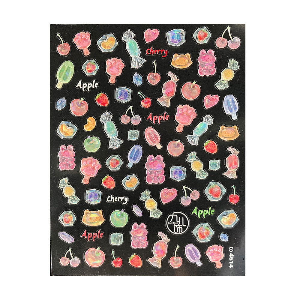 3D Nail Sticker - Jelly Lolli TO4514