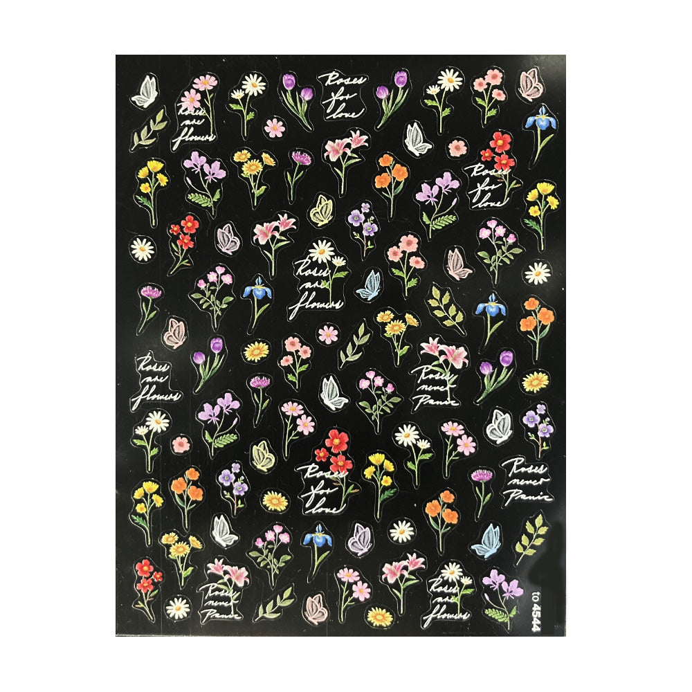 Ultra Thin Nail Sticker - Flowers TO4544