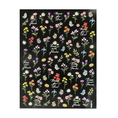 Ultra Thin Nail Sticker - Flowers TO4544