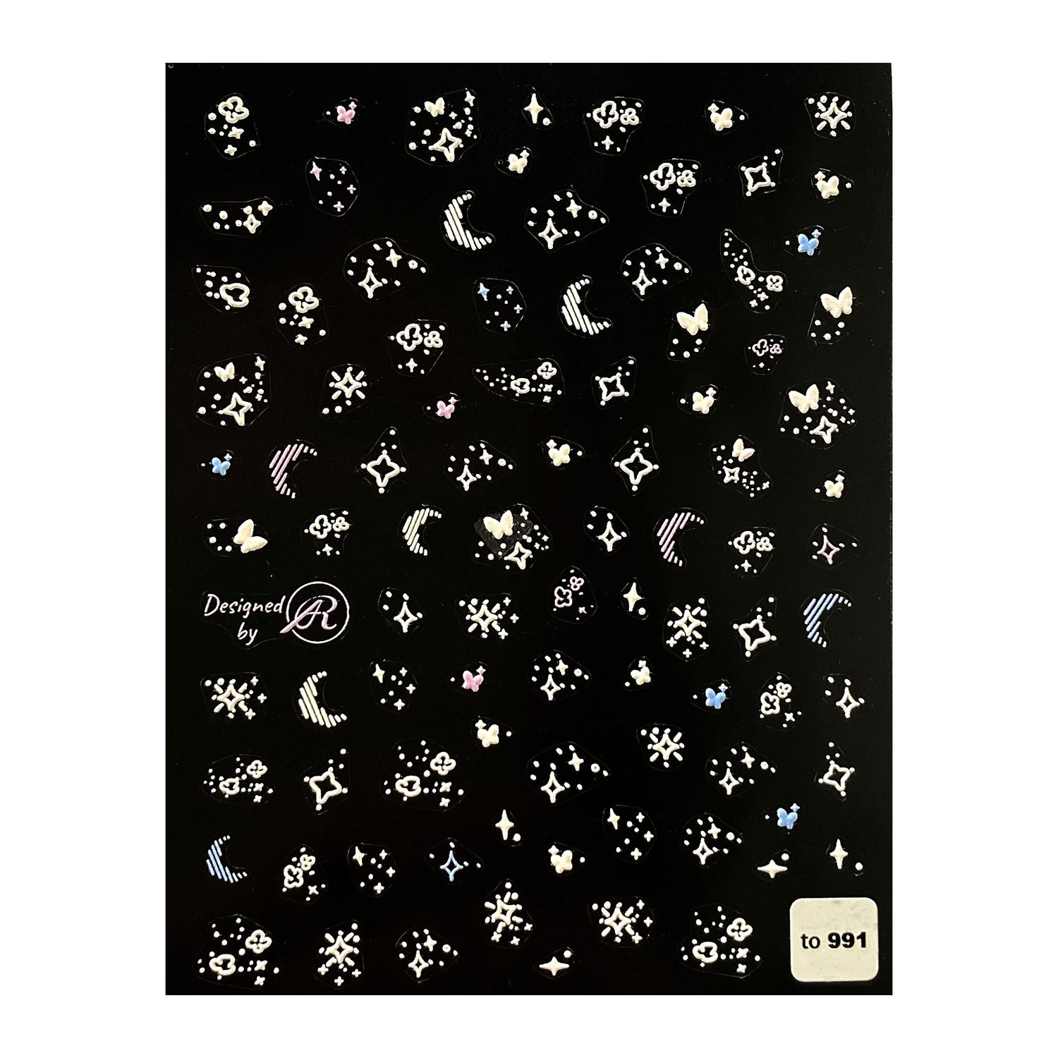 3D Nail Sticker- Moon Stars TO991