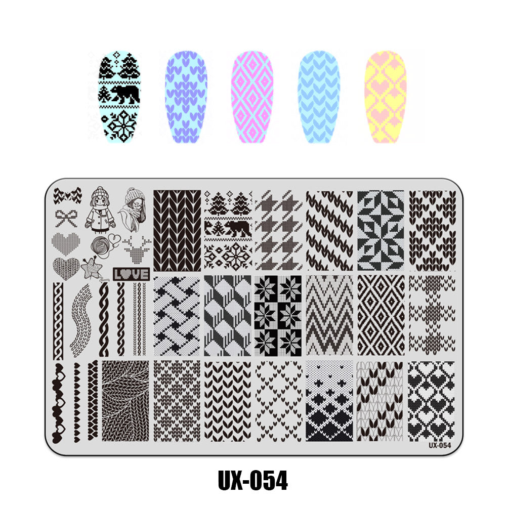 Nail Stamping Plate UX-054