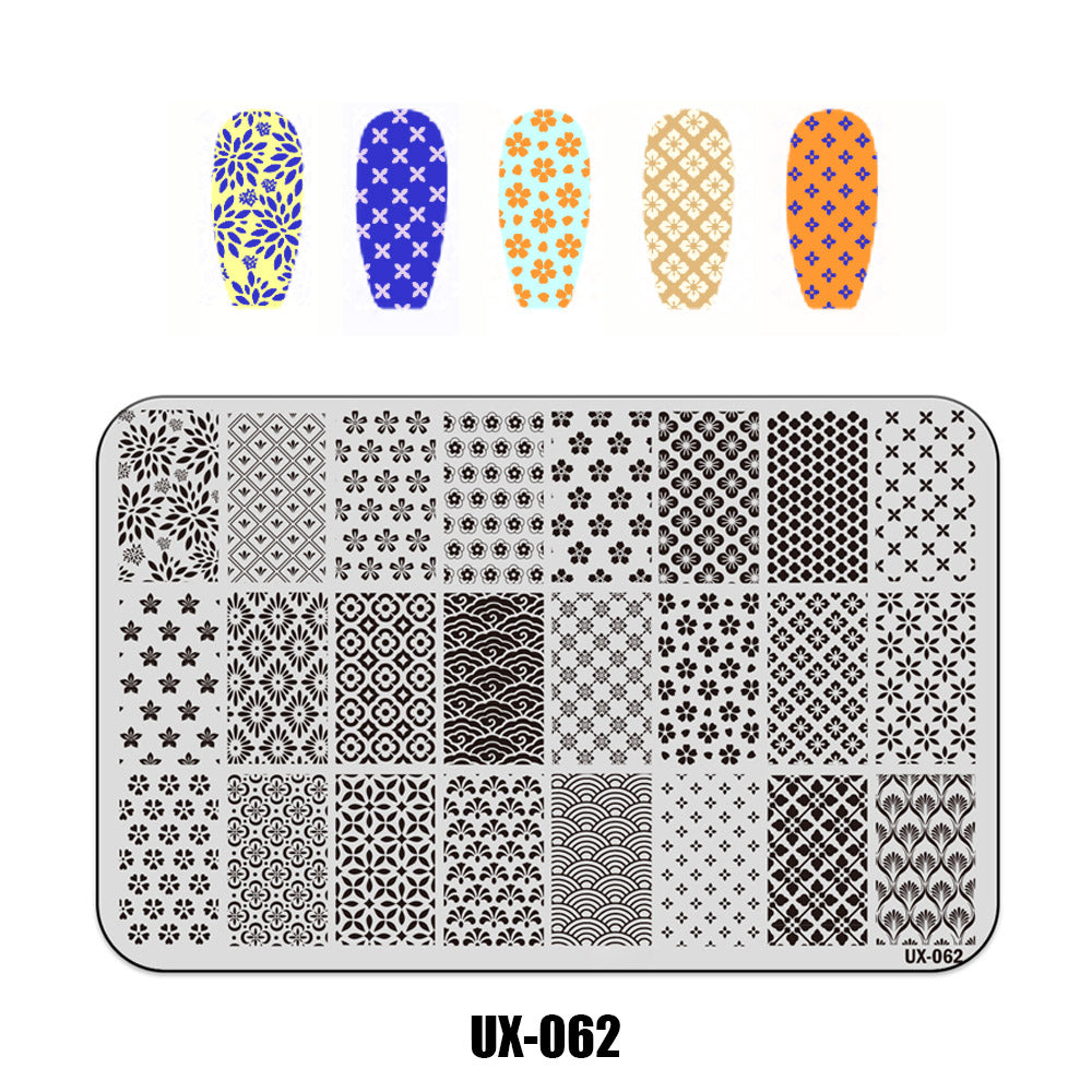 Nail Stamping Plate UX-062