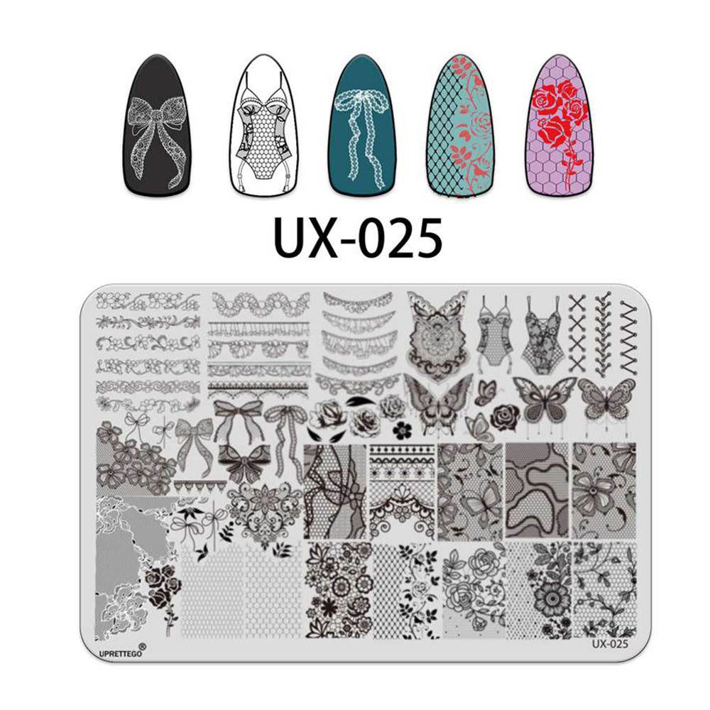 Nail Stamping Plate UX-025