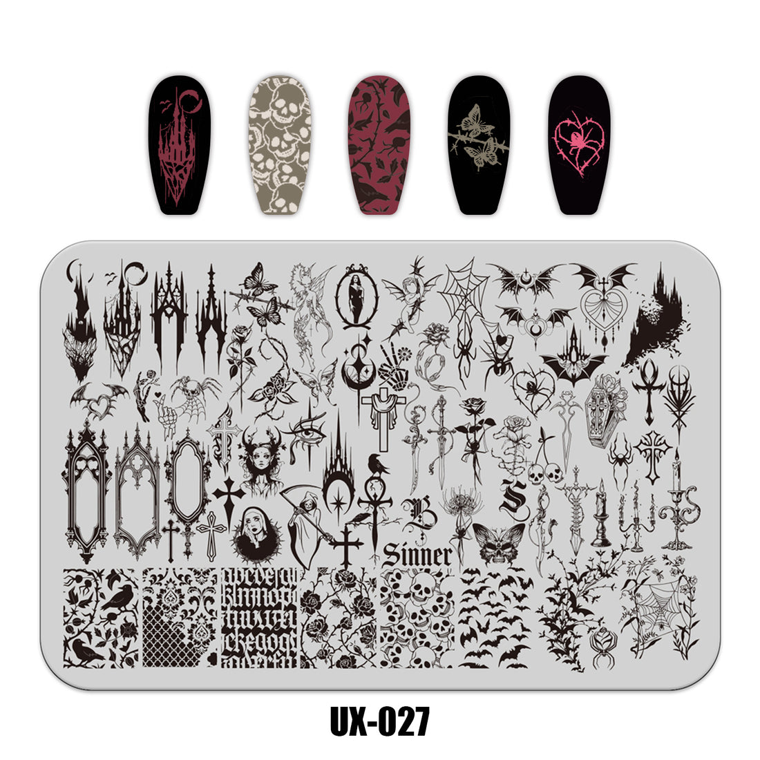 Nail Stamping Plate UX-027