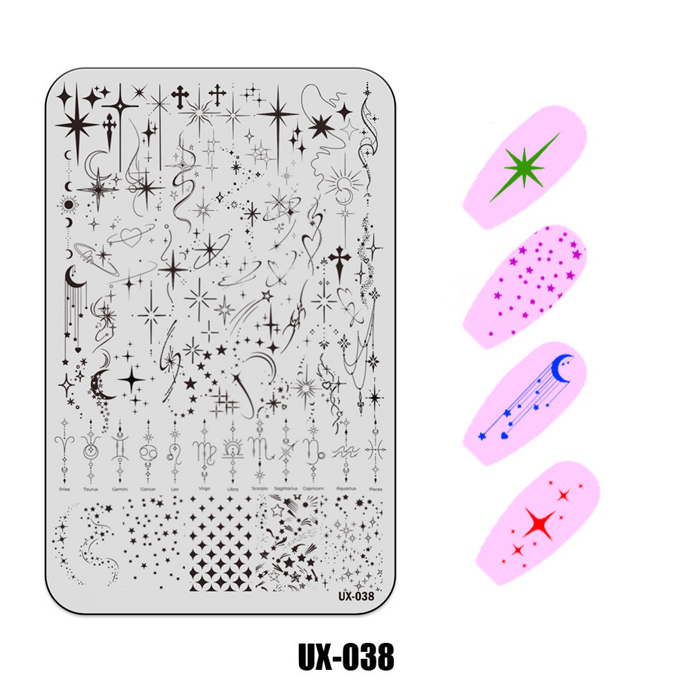 Nail Stamping Plate UX-038