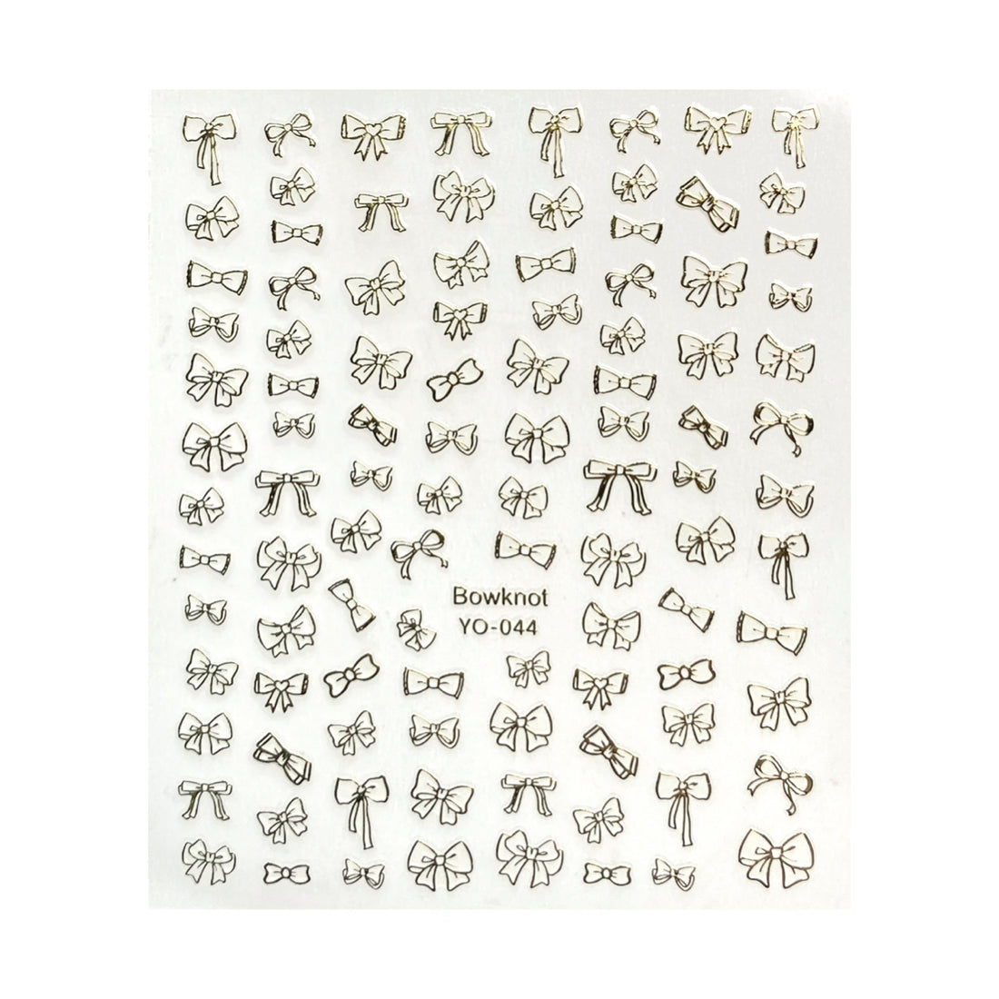 Ultra Thin Nail Sticker - Bowknot YO044 Gold