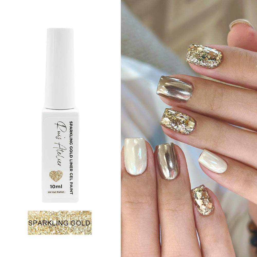 Gold Sparkling Liner Gel Paint