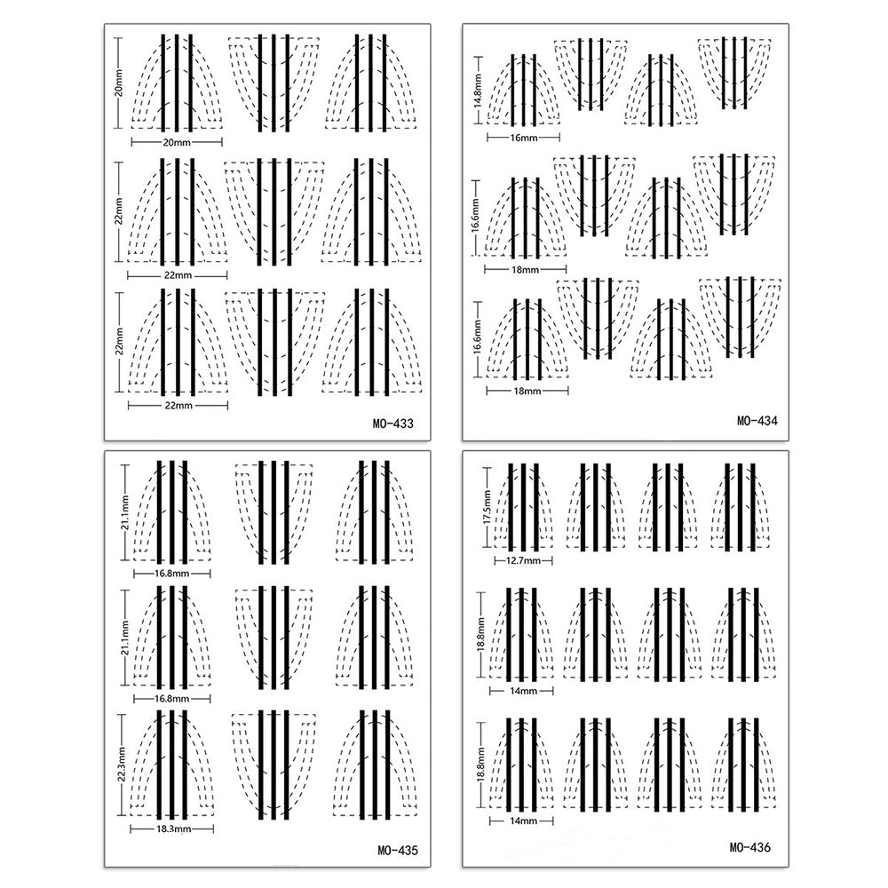 Hollow Out Sticker French Tip Pack-4 Sheets HO155