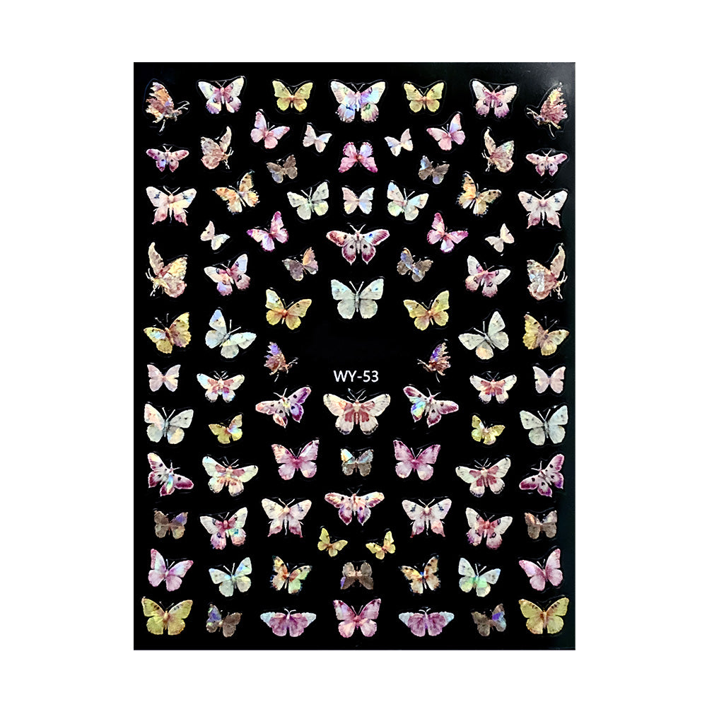 Ultra Thin Nail Sticker - Seashell Butterfly WY-53