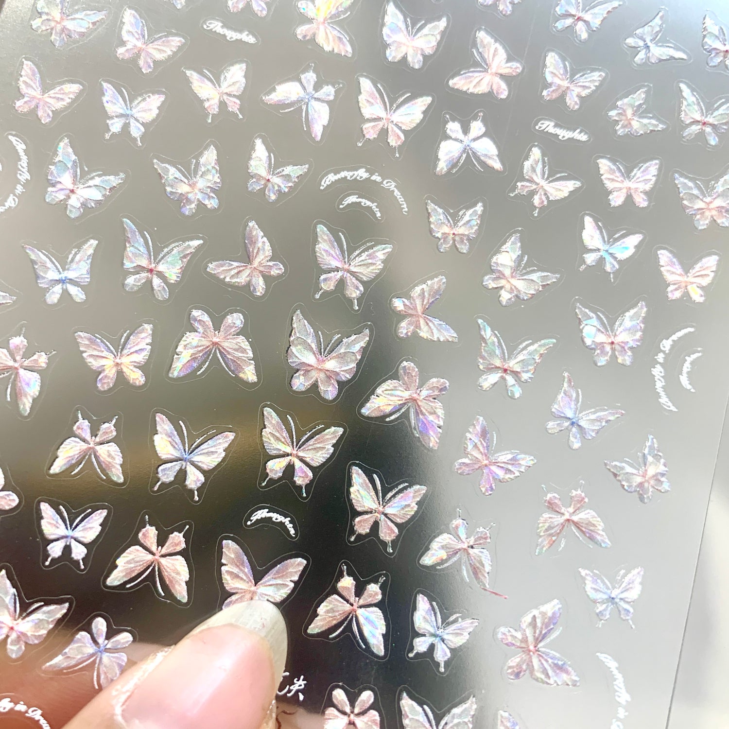 3D Nail Sticker - Embossed Sea Shell Butterfly Small MS575