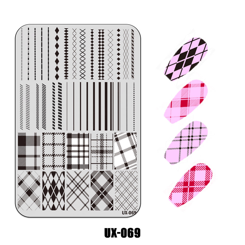 Nail Stamping Plate UX-069